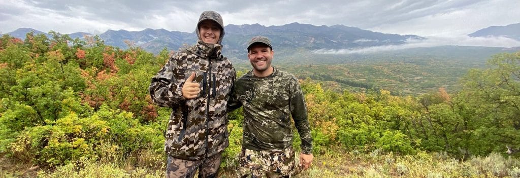 Two Men, Utah Mountains, Hunting, Elk, USA What Our Clients Say: The R&K Hunting Company Experience